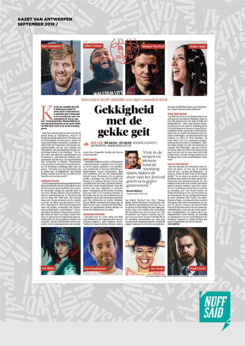 Gazet Van Antwerpen September 2019 / Gazet Van Antwerpen Juni 2018 / Kifkif Juni 2018 / Lien Van Den Eynde