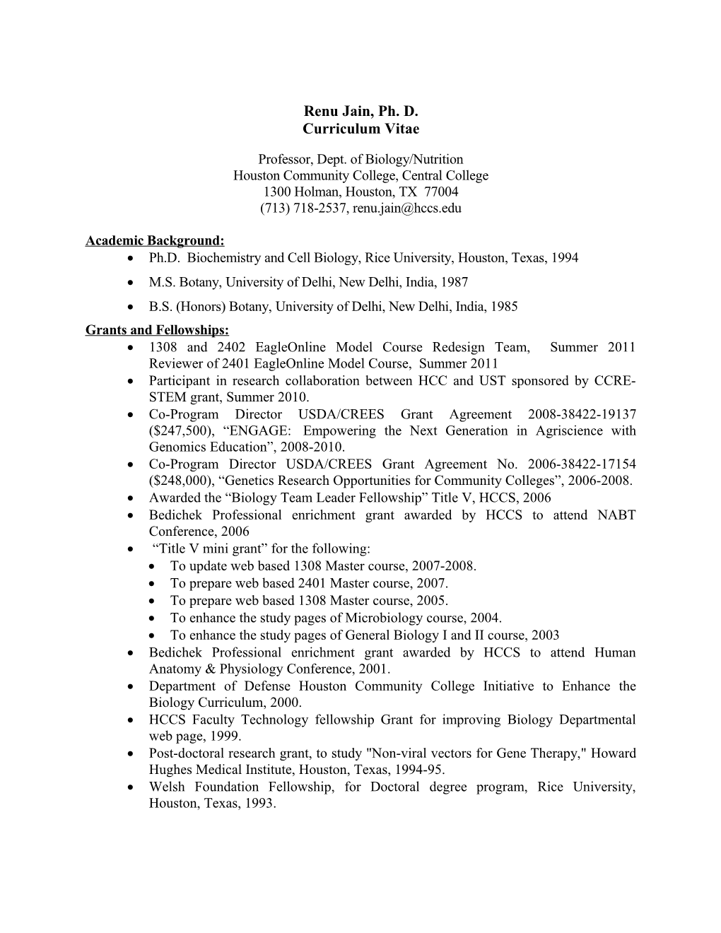 Curriculum Vitae s484