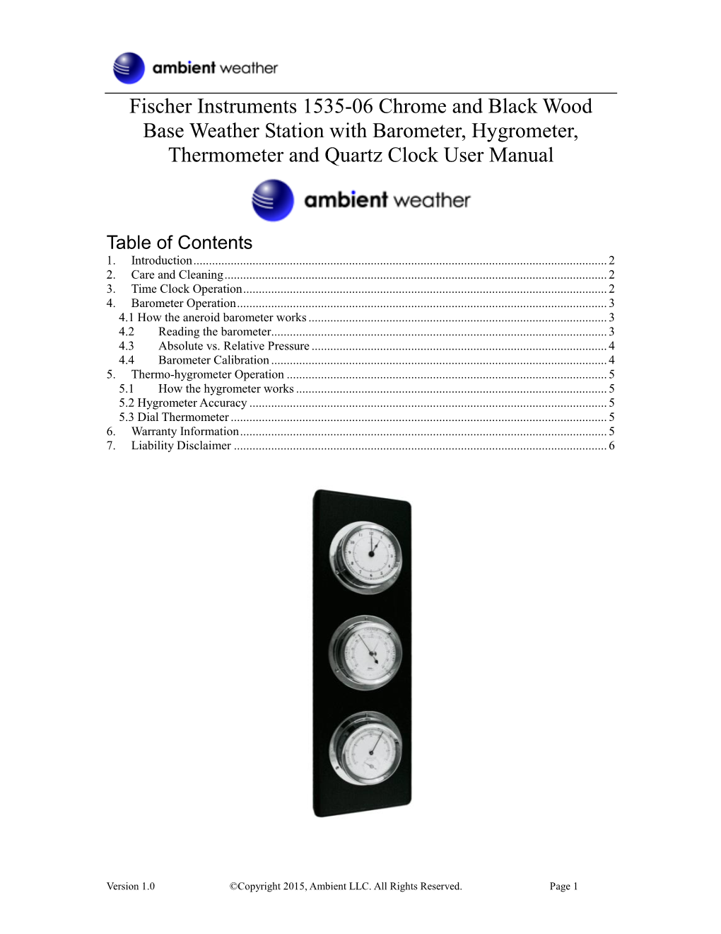 4. Barometer Operation