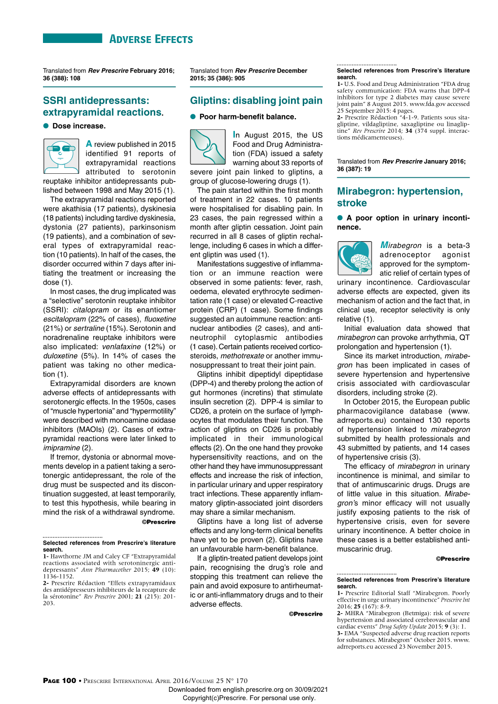 Mirabegron: Hypertension, the Extrapyramidal Reactions Reported of Treatment in 22 Cases