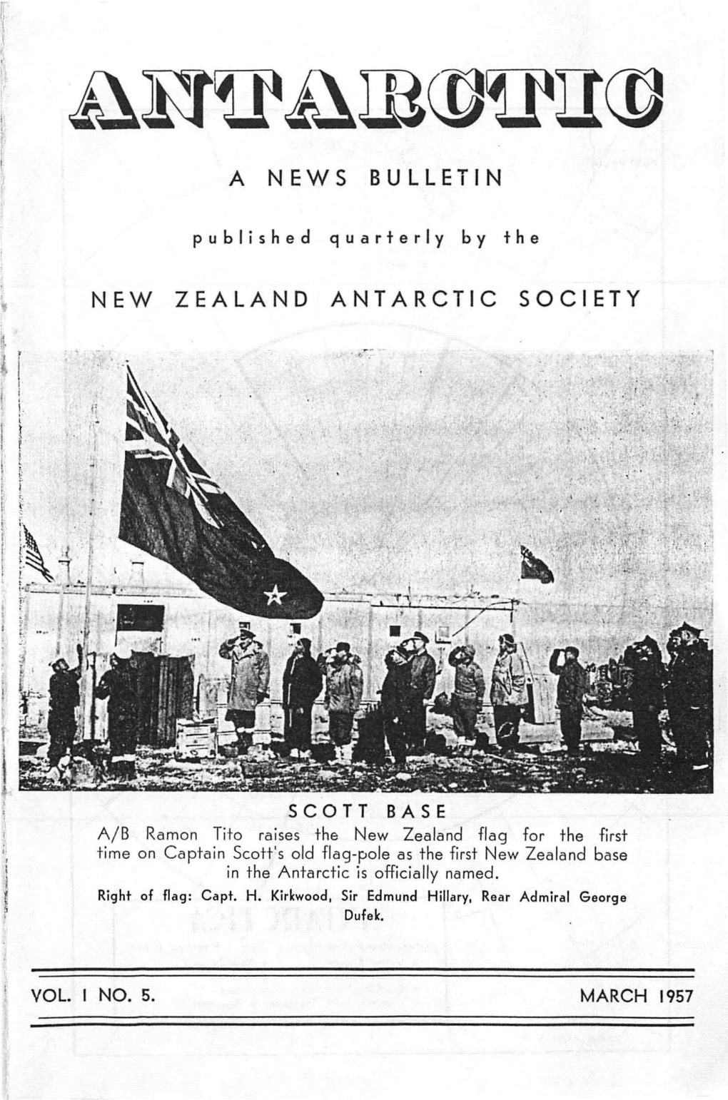 \. a News Bulletin New Zealand Antarctic Society