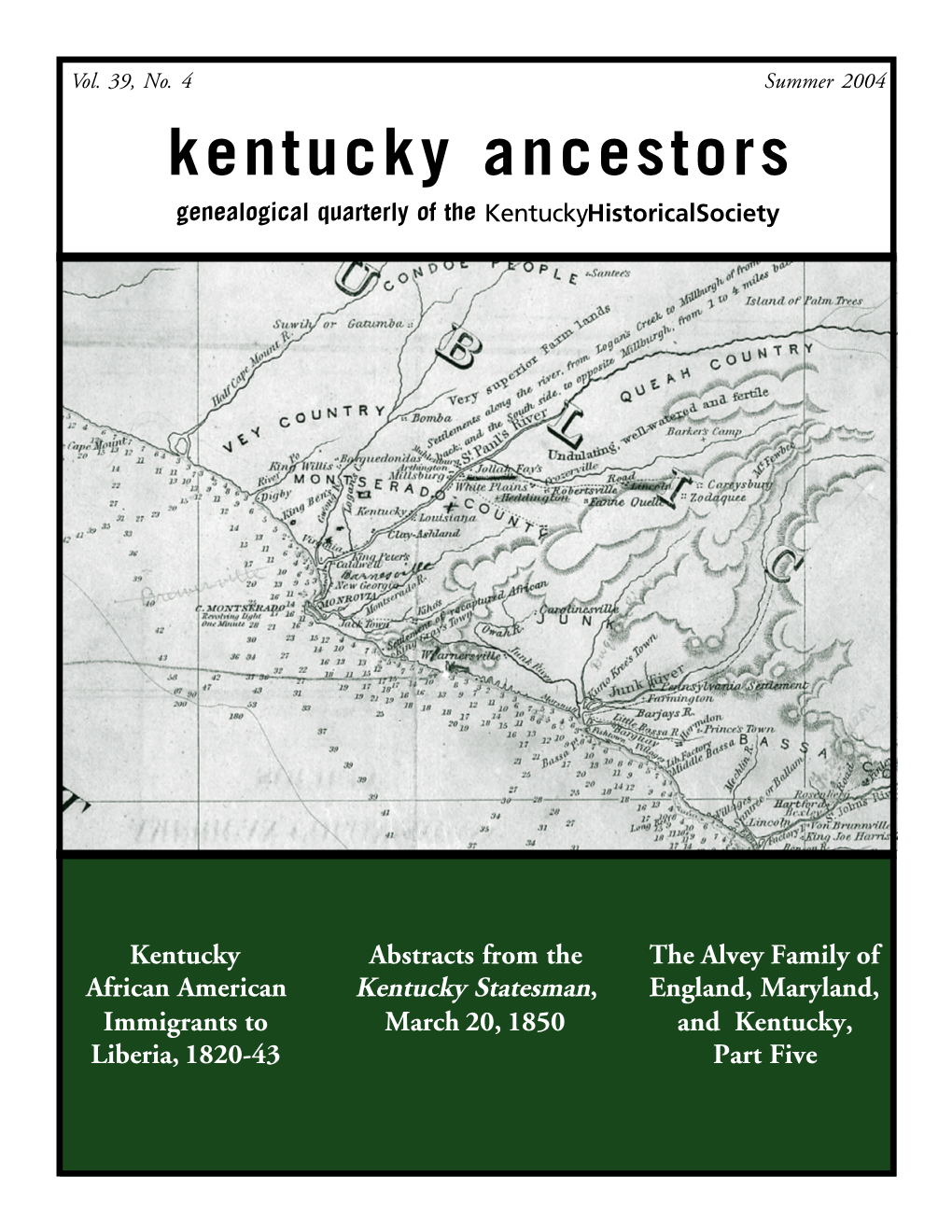 Kentucky Ancestors Genealogical Quarterly of the Kentuckyhistoricalsociety