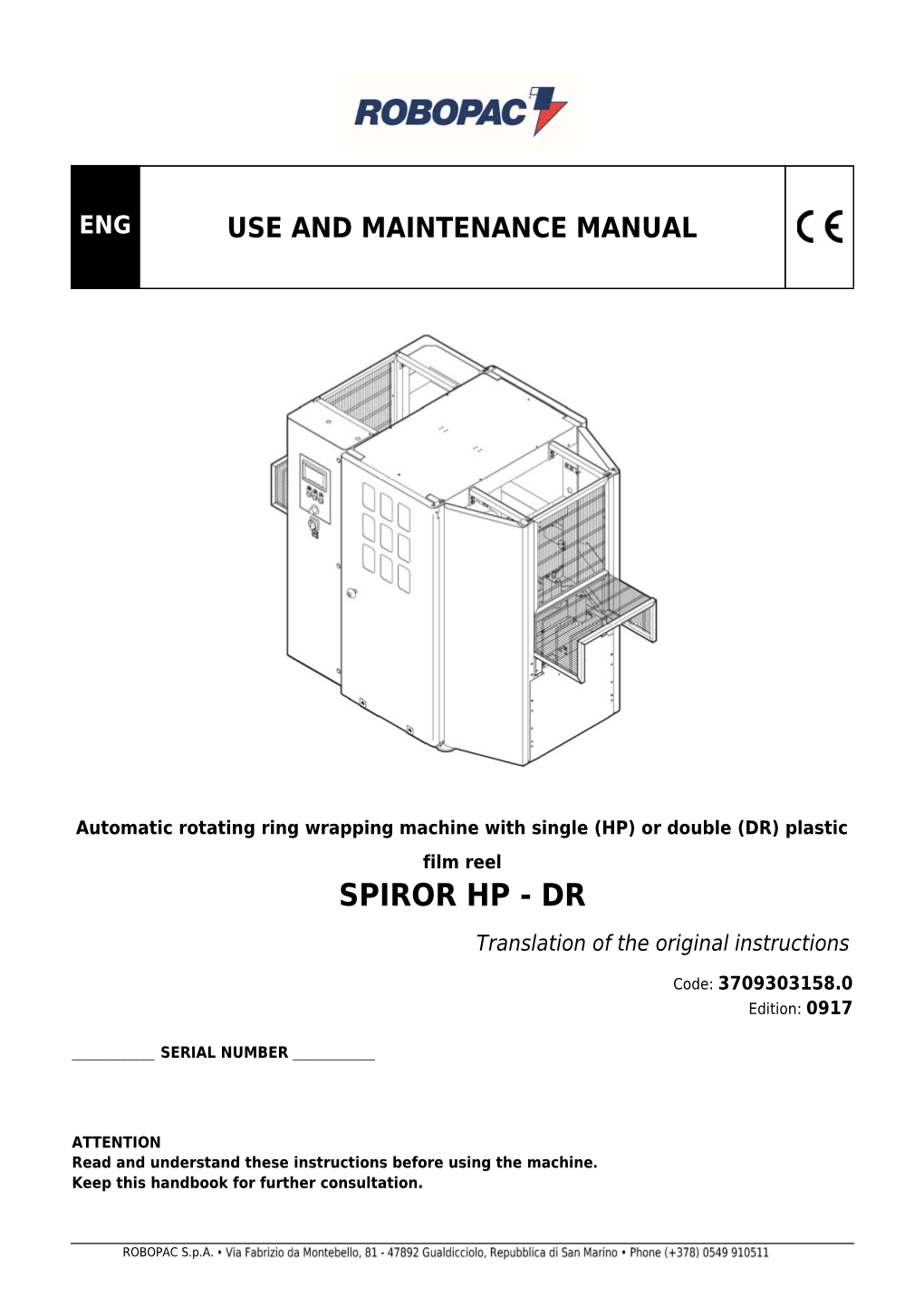 SPIROR HP - DR Translation of the Original Instructions