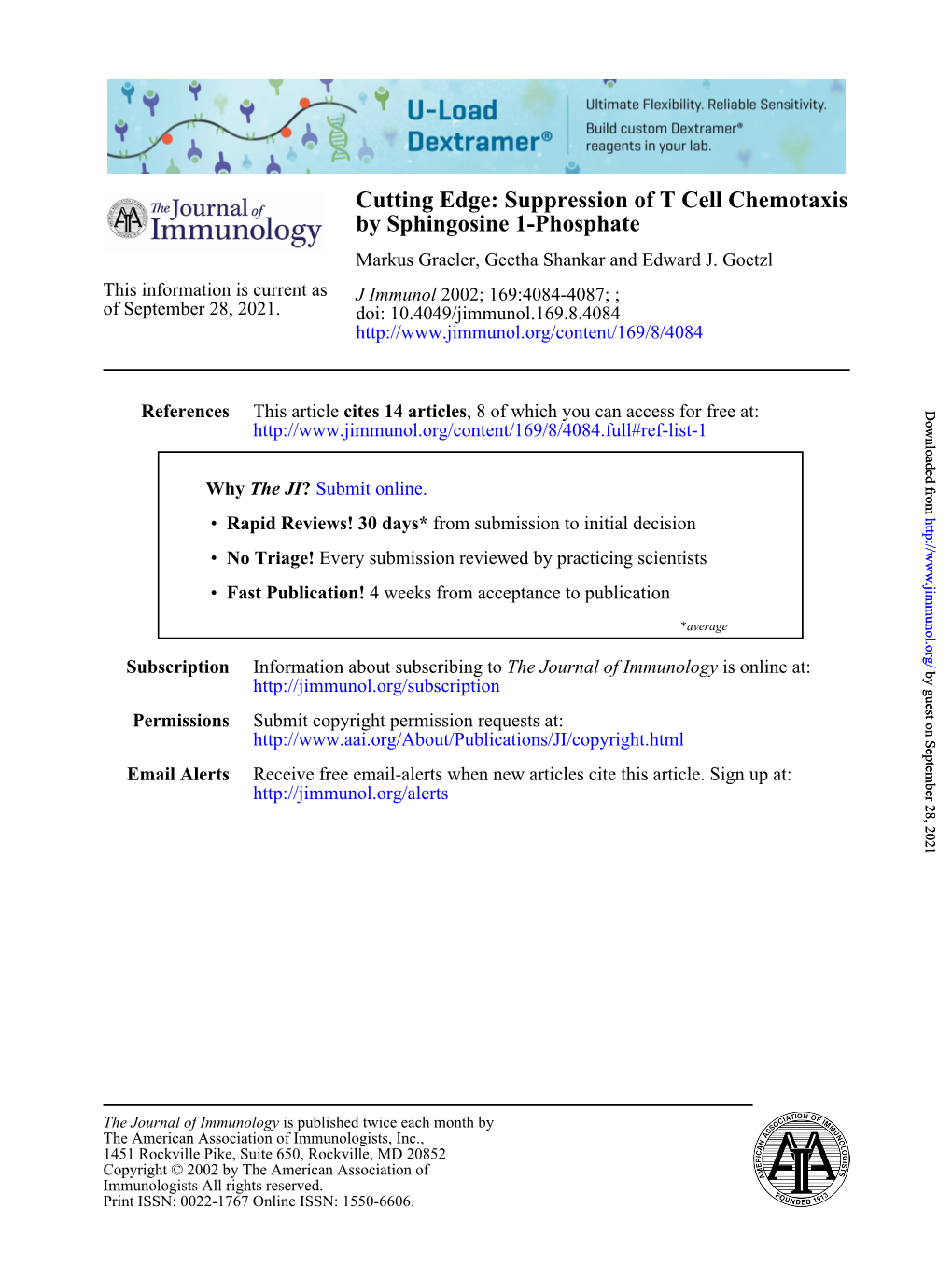 By Sphingosine 1-Phosphate Cutting Edge