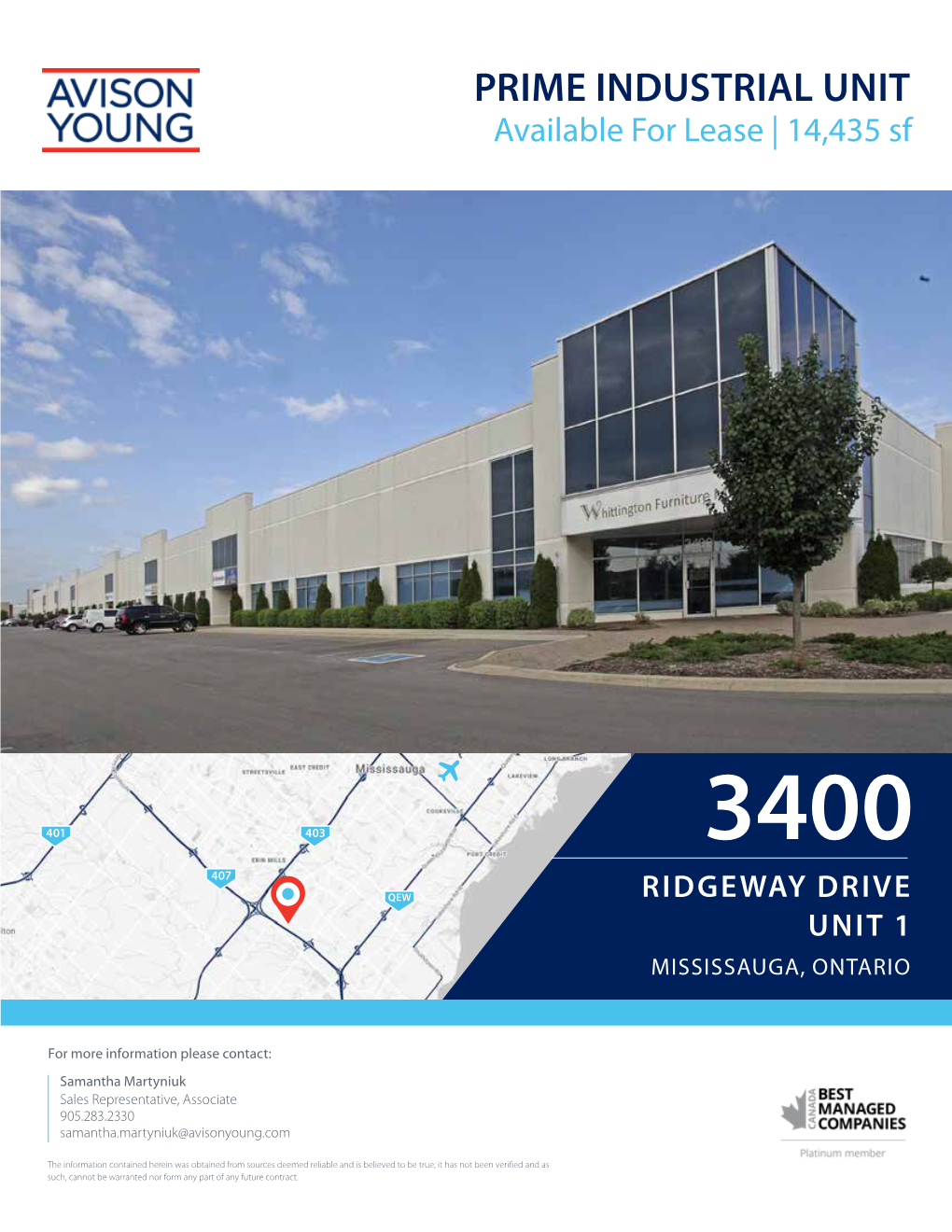 PRIME INDUSTRIAL UNIT Available for Lease | 14,435 Sf