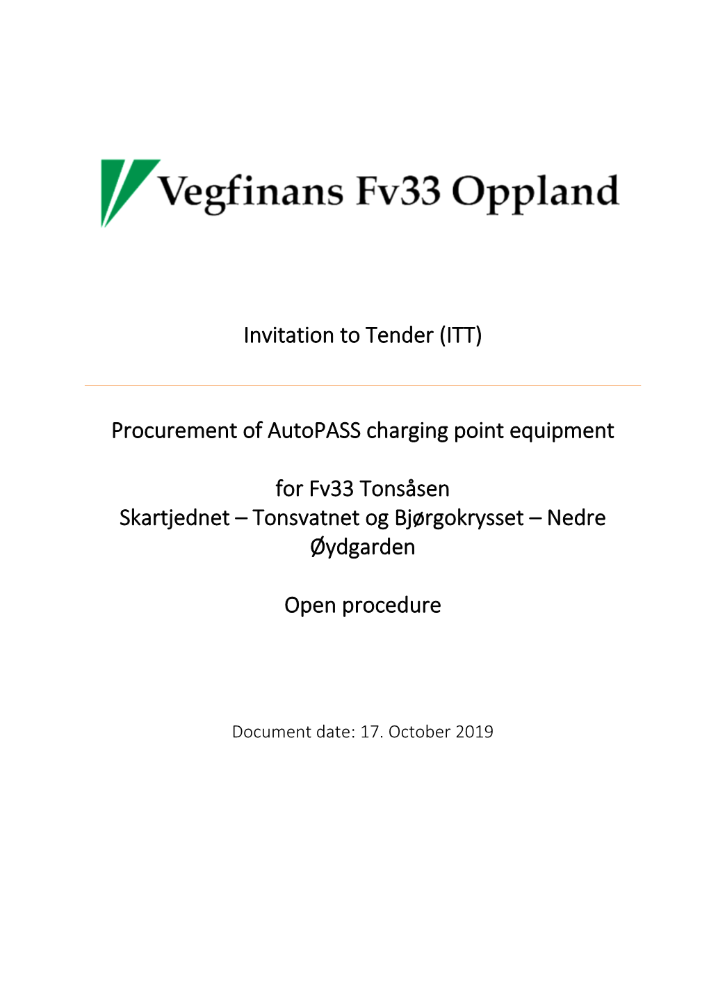 Procurement of Autopass Charging Point Equipment for Fv33