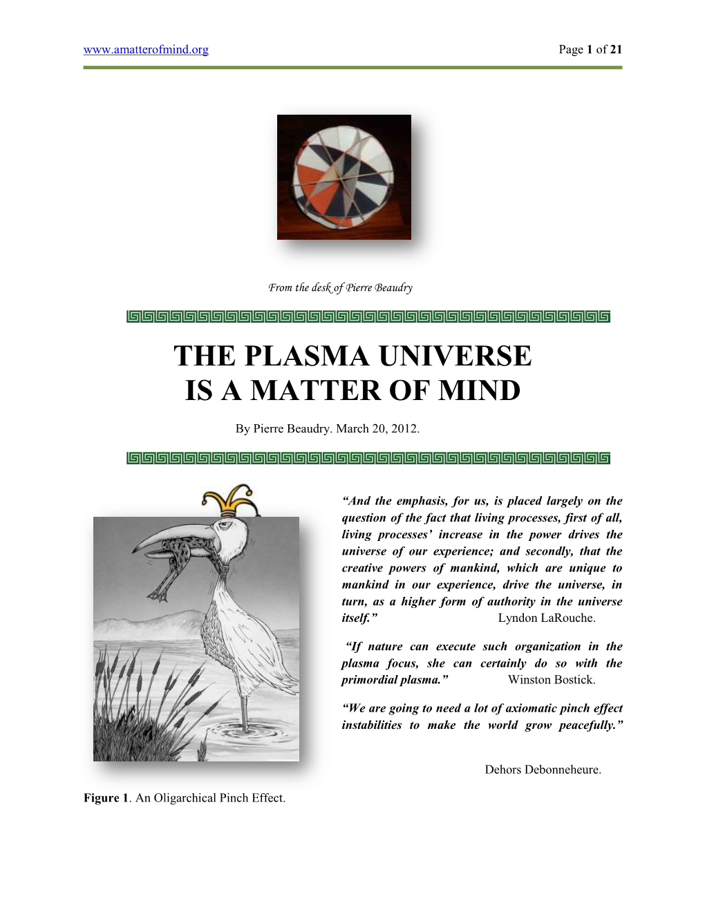 The Plasma Universe Is a Matter of Mind