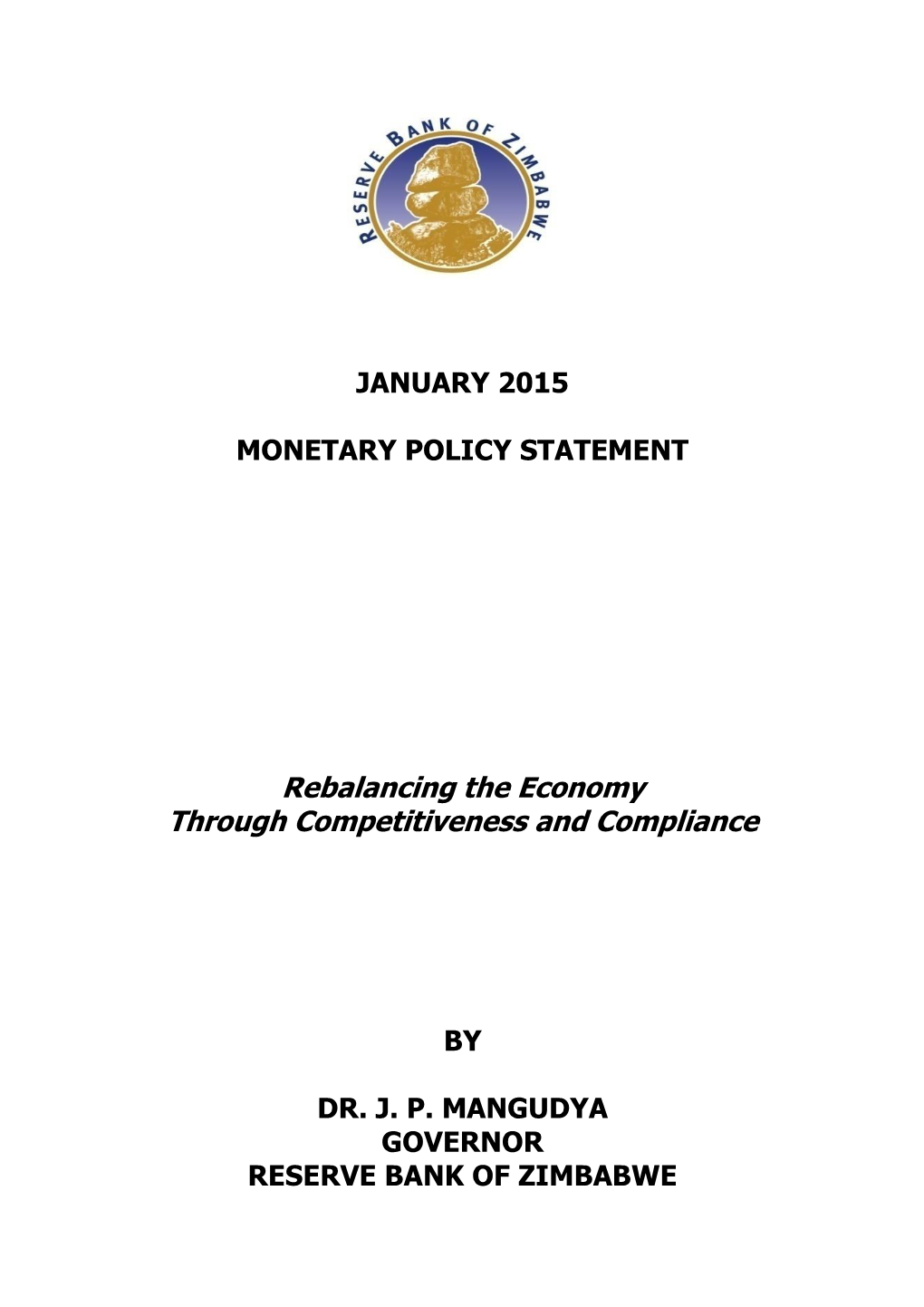 Download January 2015 Monetary Policy