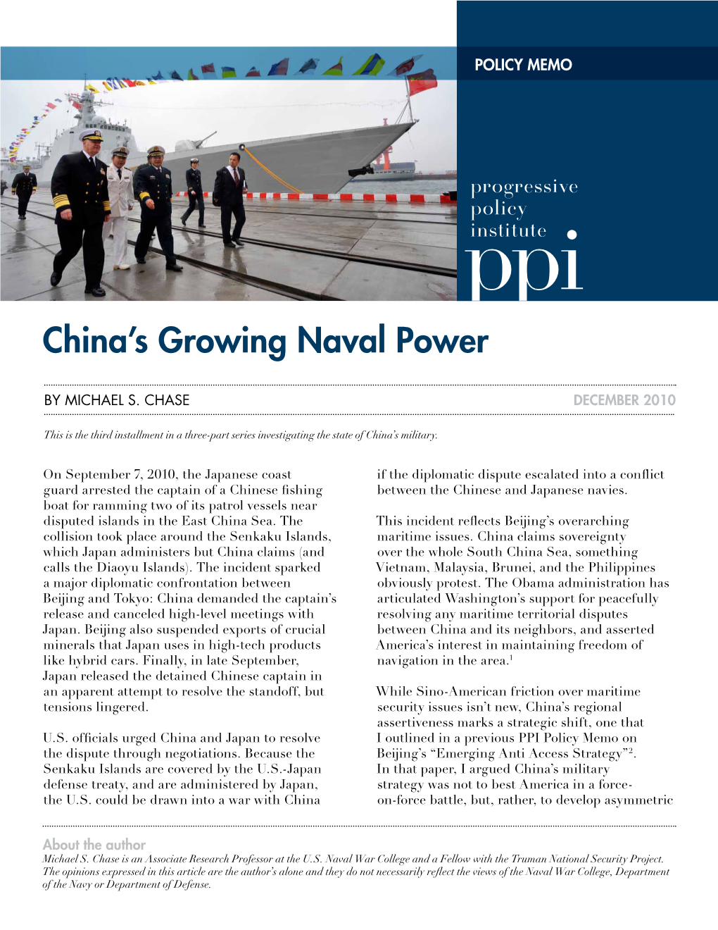 China's Growing Naval Power