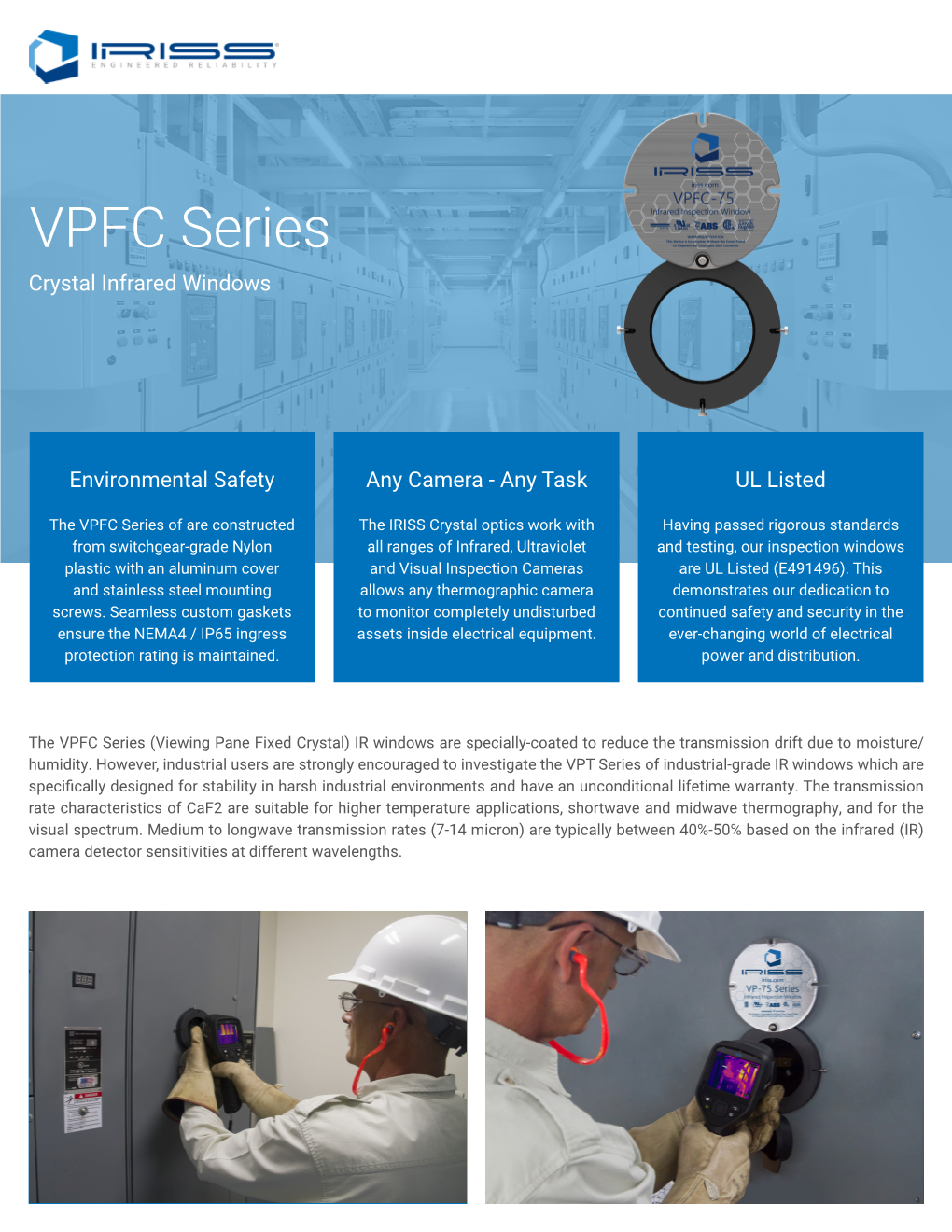 VPFC Series Crystal Infrared Windows