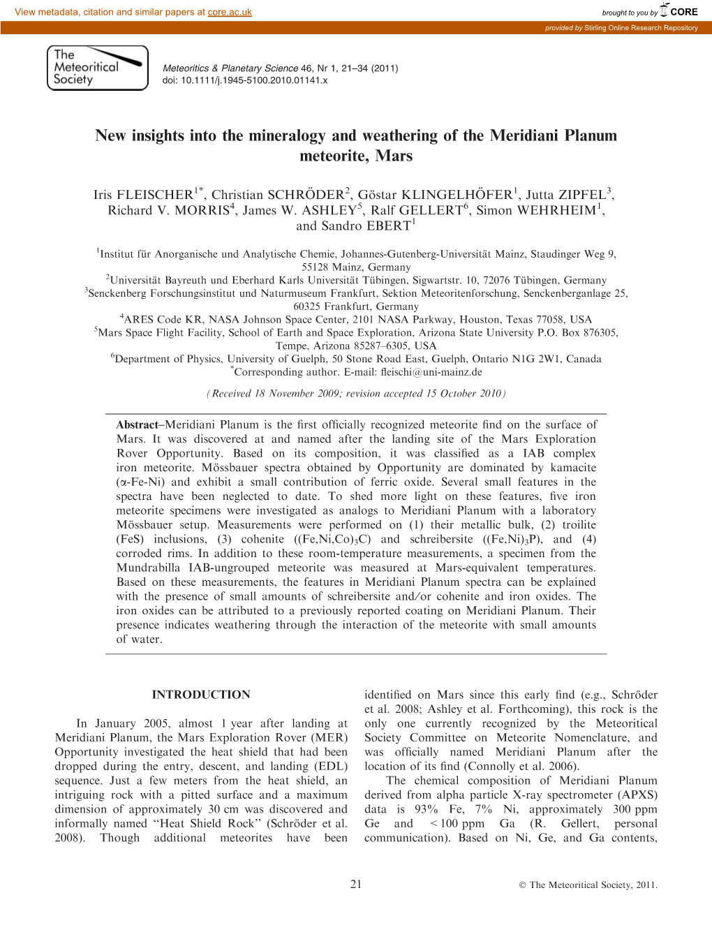 New Insights Into the Mineralogy and Weathering of the Meridiani Planum Meteorite, Mars