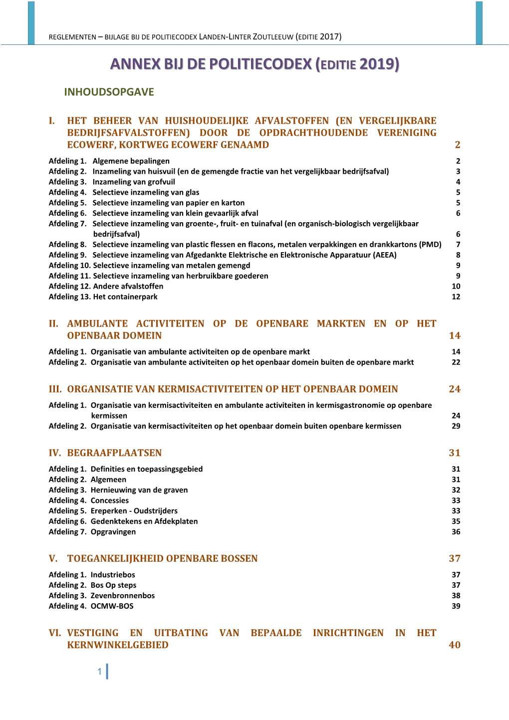 Politiecodex Landen-Linter Zoutleeuw (Editie 2017)