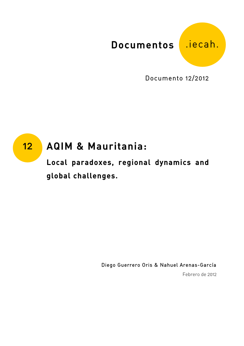 Documentos AQIM & Mauritania: .Iecah