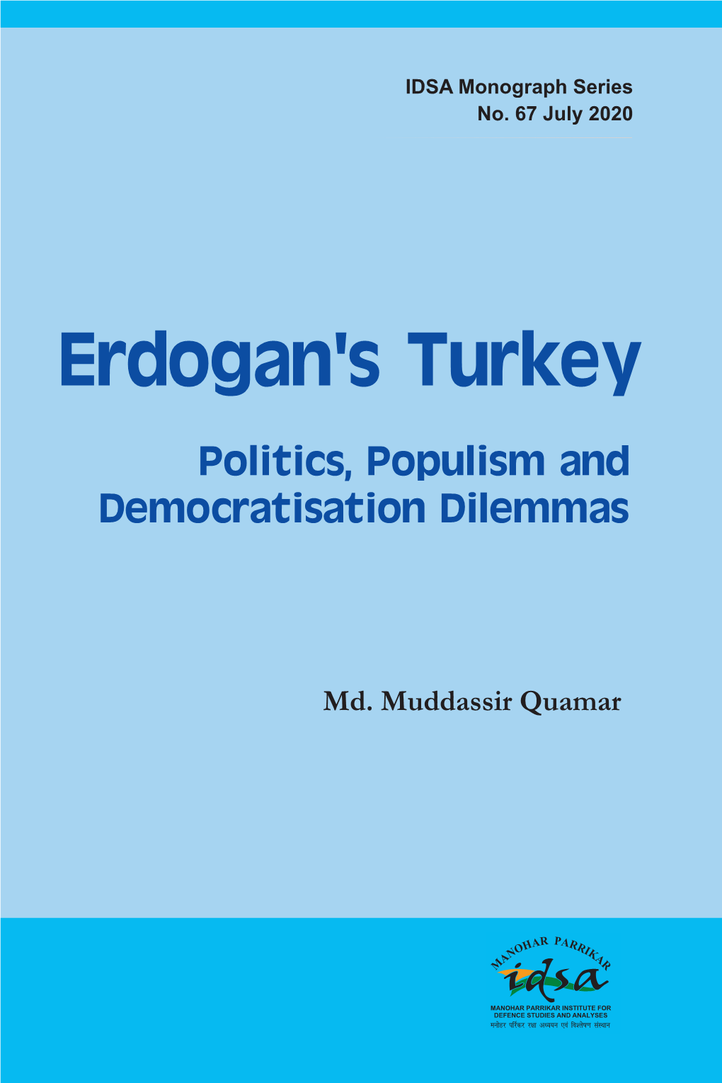 Erdogan's Turkey Politics, Populism and Democratisation Dilemmas