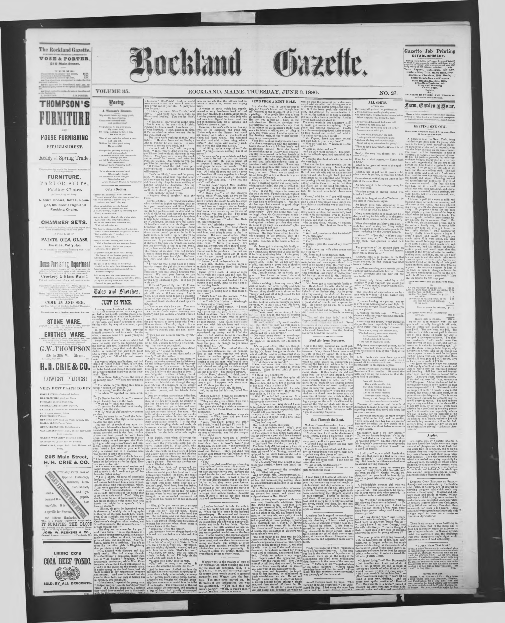 Rockland Gazette : June 3, 1880