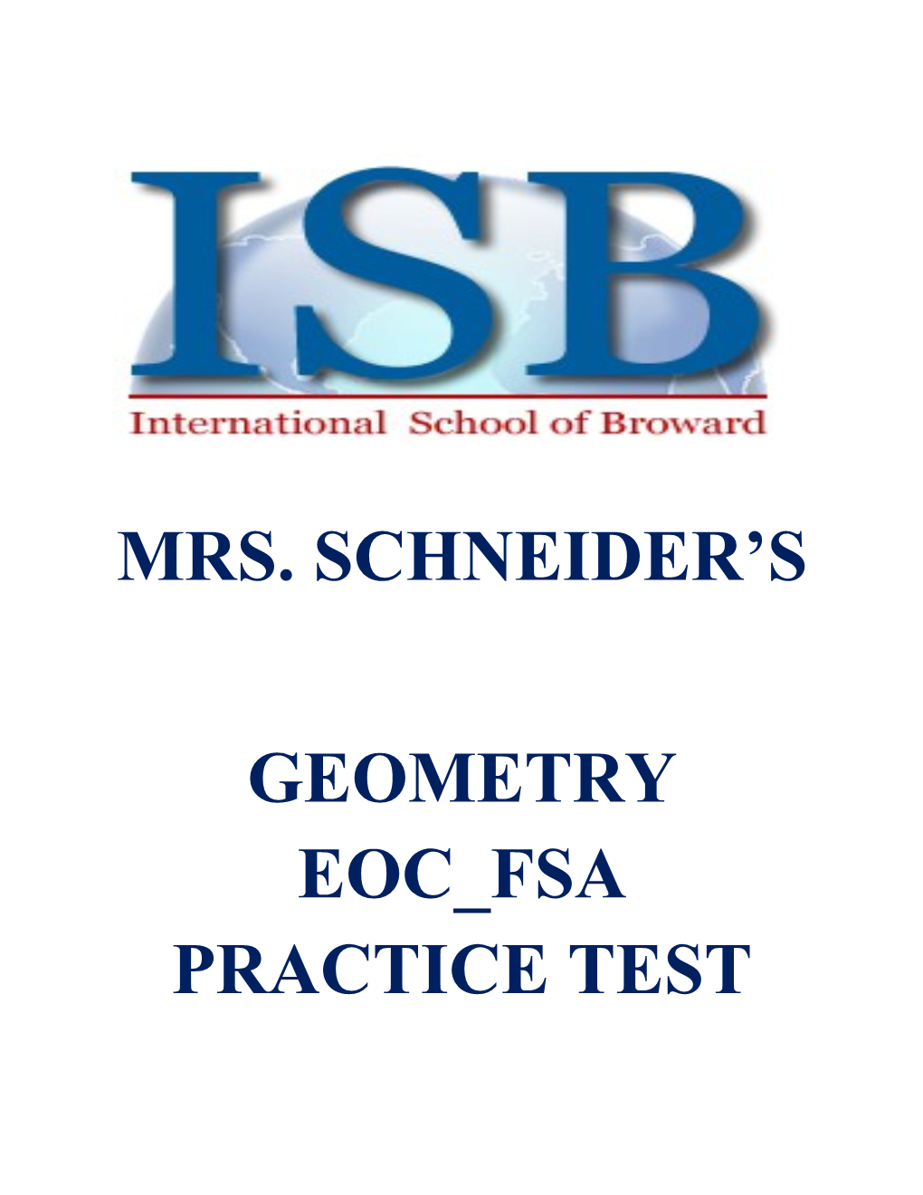 Geometry Eoc Fsa Practice Test