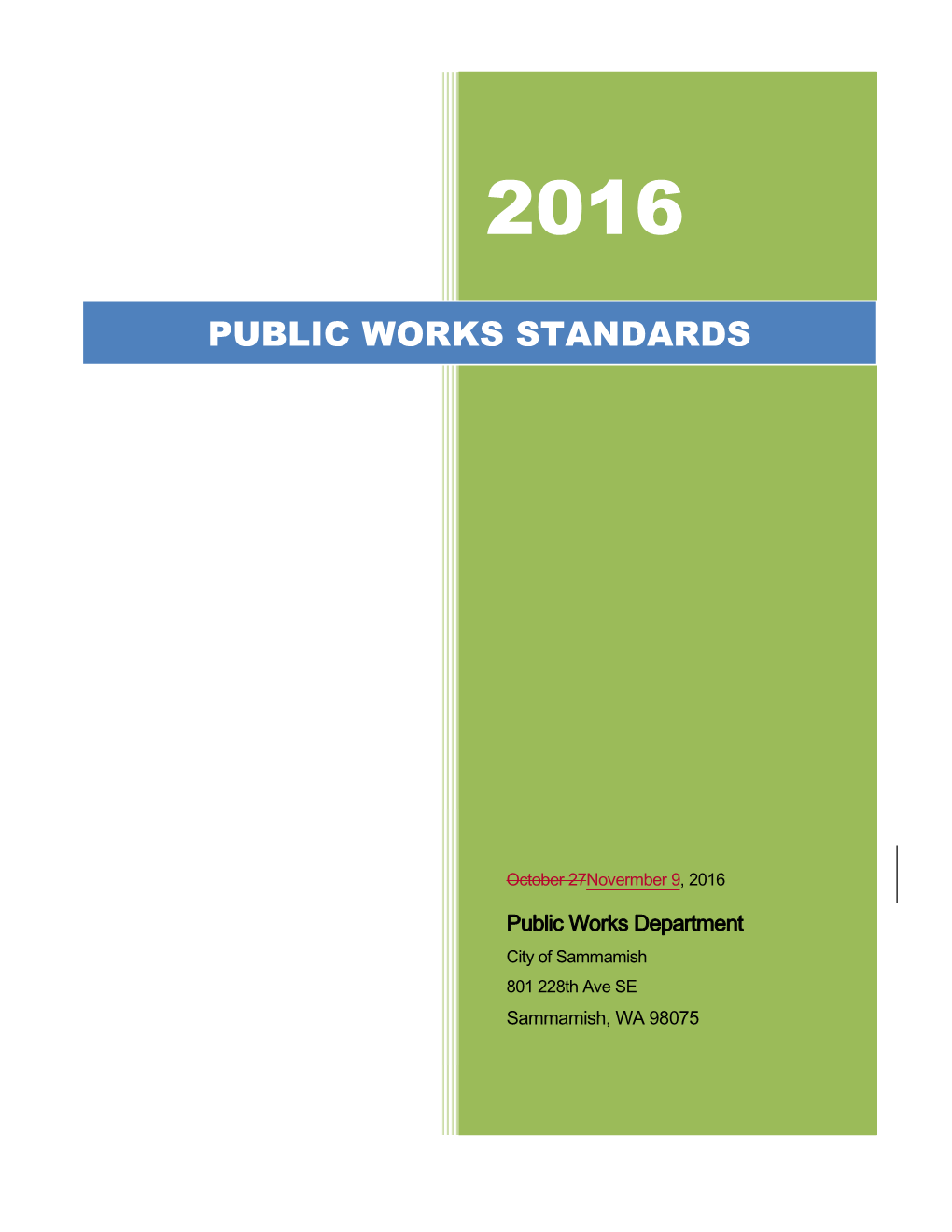 Public Works Standards