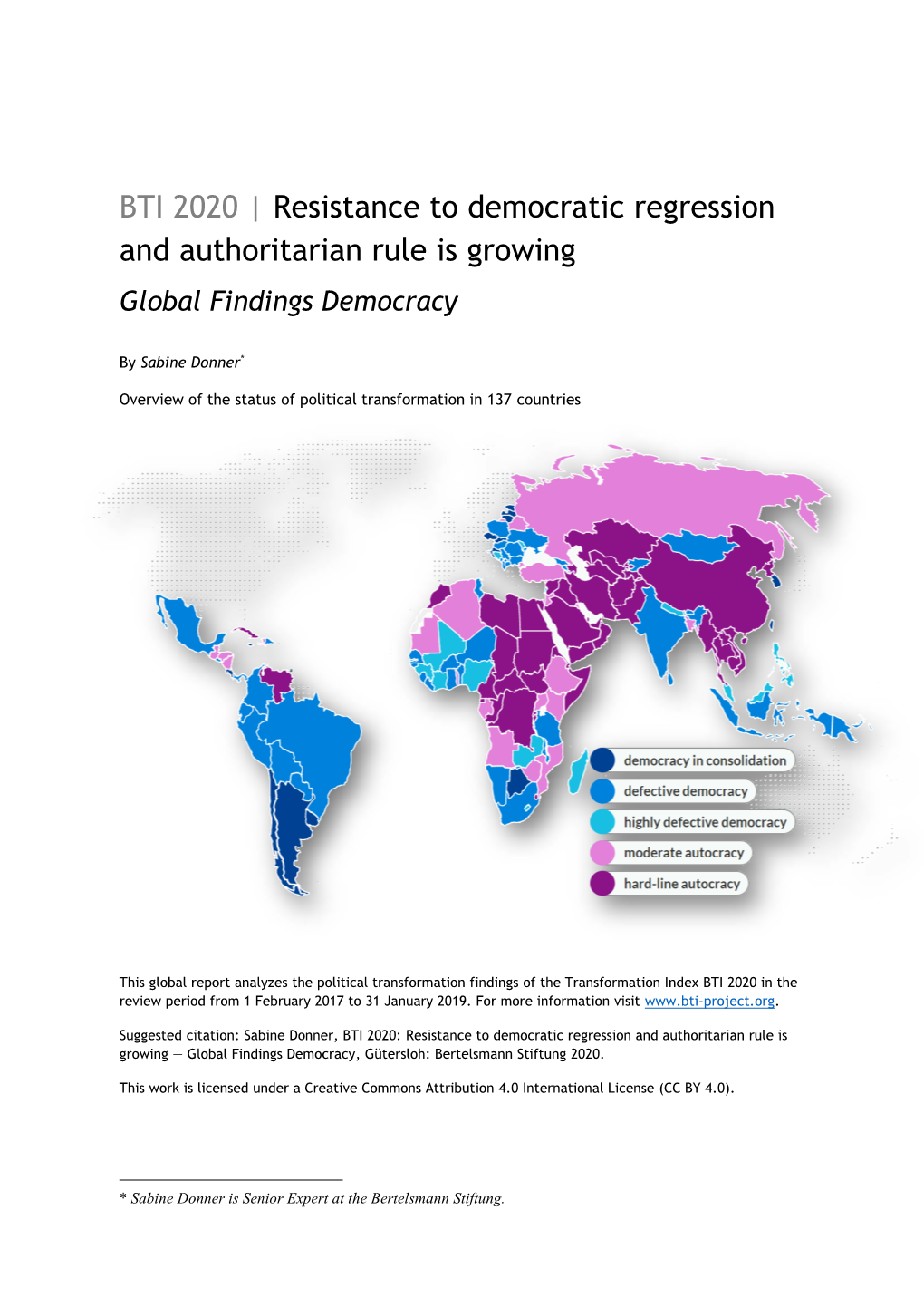 BTI 2020 Democracy Report