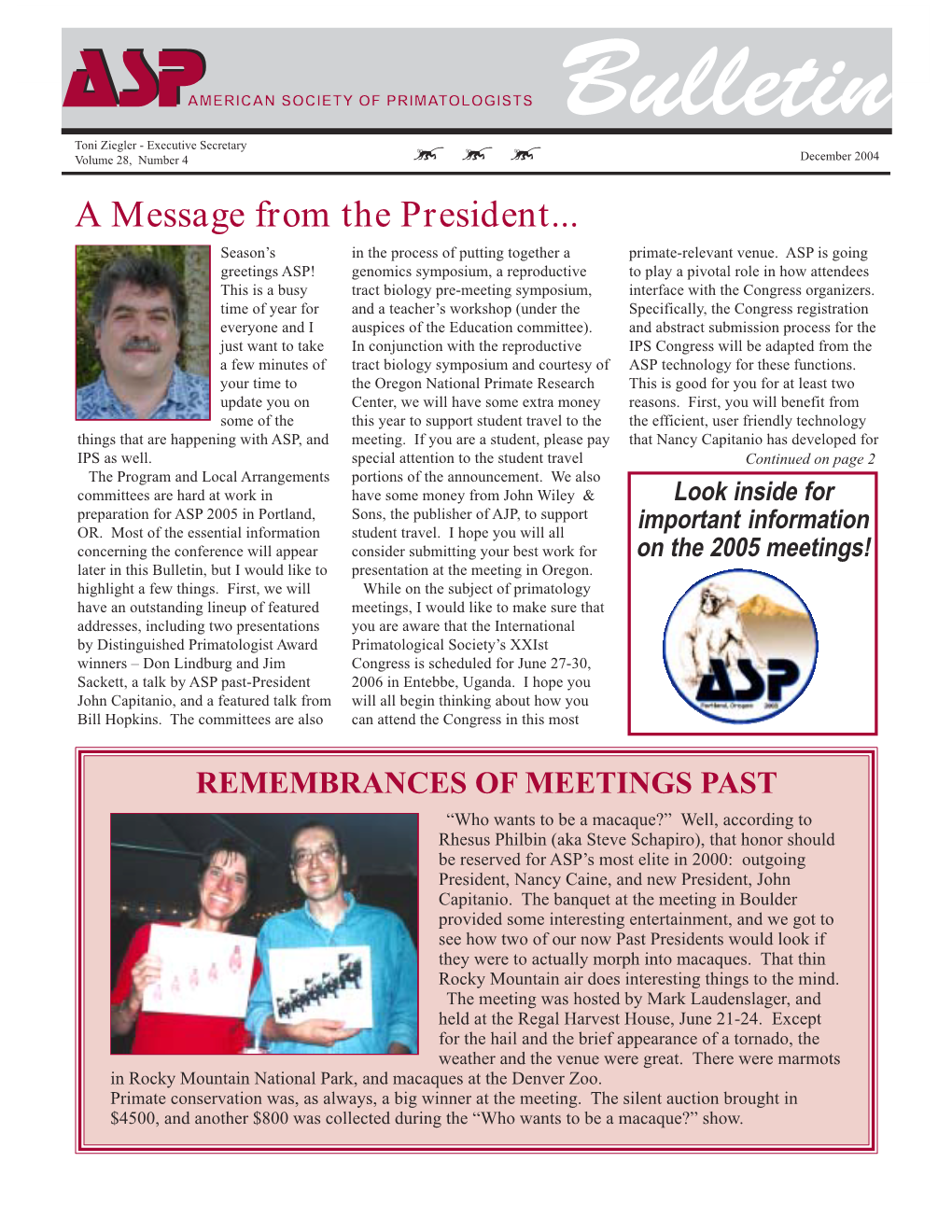 ASP December Newsletter