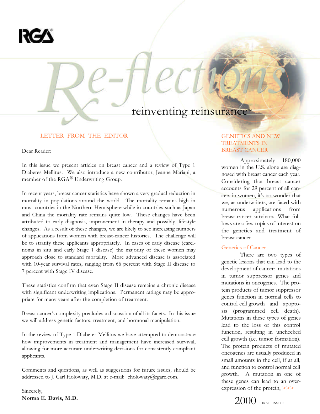 Re-Flections Medical Newsletter June, 2000