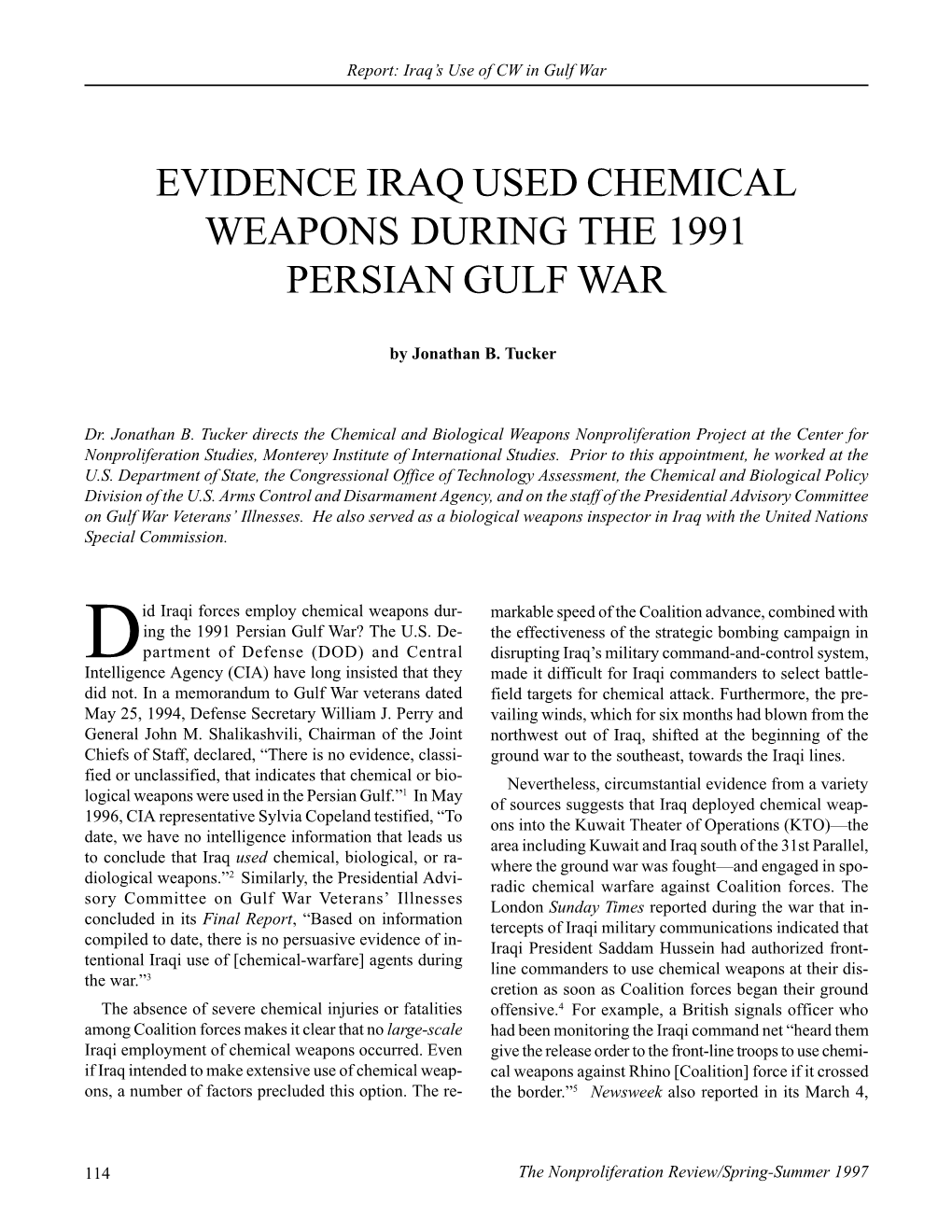 Npr 4.3: Evidence Iraq Used Chemical Weapons During