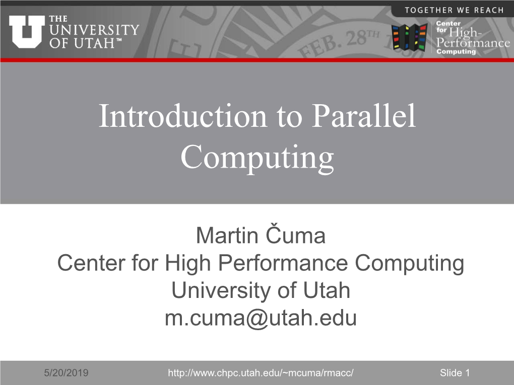 Introduction to Parallel Computing