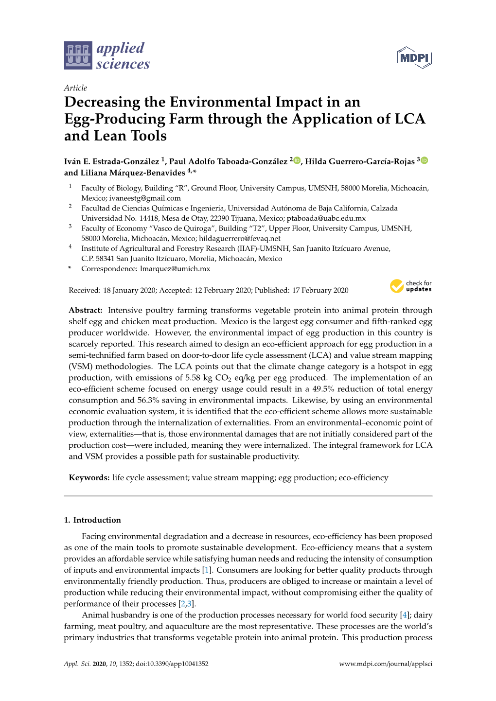 Decreasing the Environmental Impact in an Egg-Producing Farm Through the Application of LCA and Lean Tools