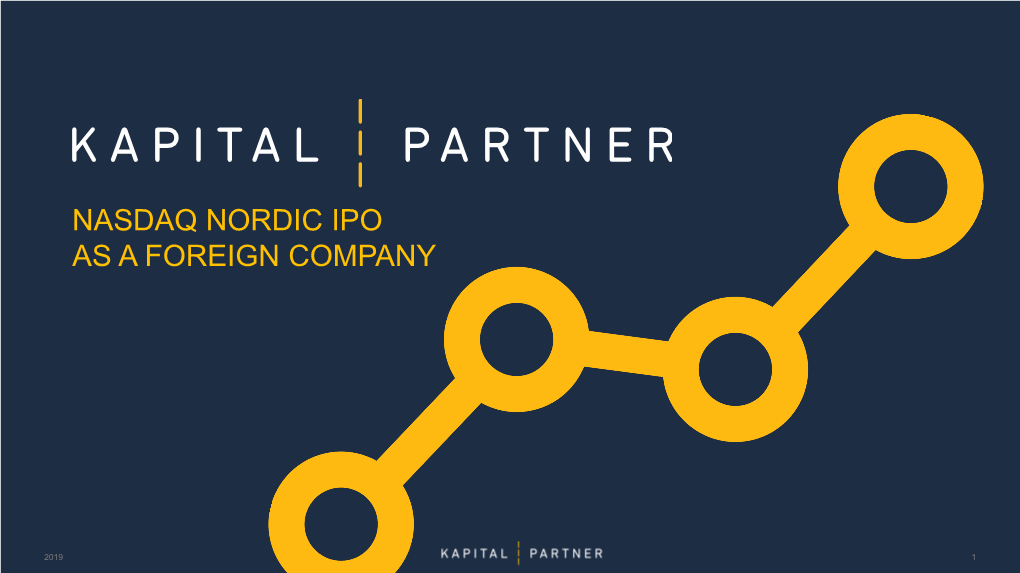 Nasdaq Nordic Ipo As a Foreign Company