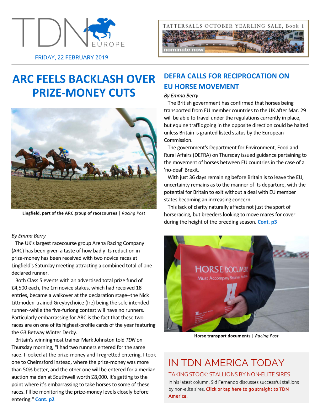 ARC Feels Backlash Over Prize-Money Cuts Cont