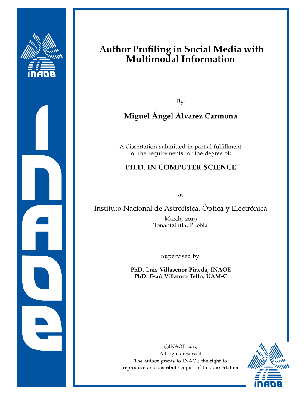 Author Profiling in Social Media with Multimodal Information X