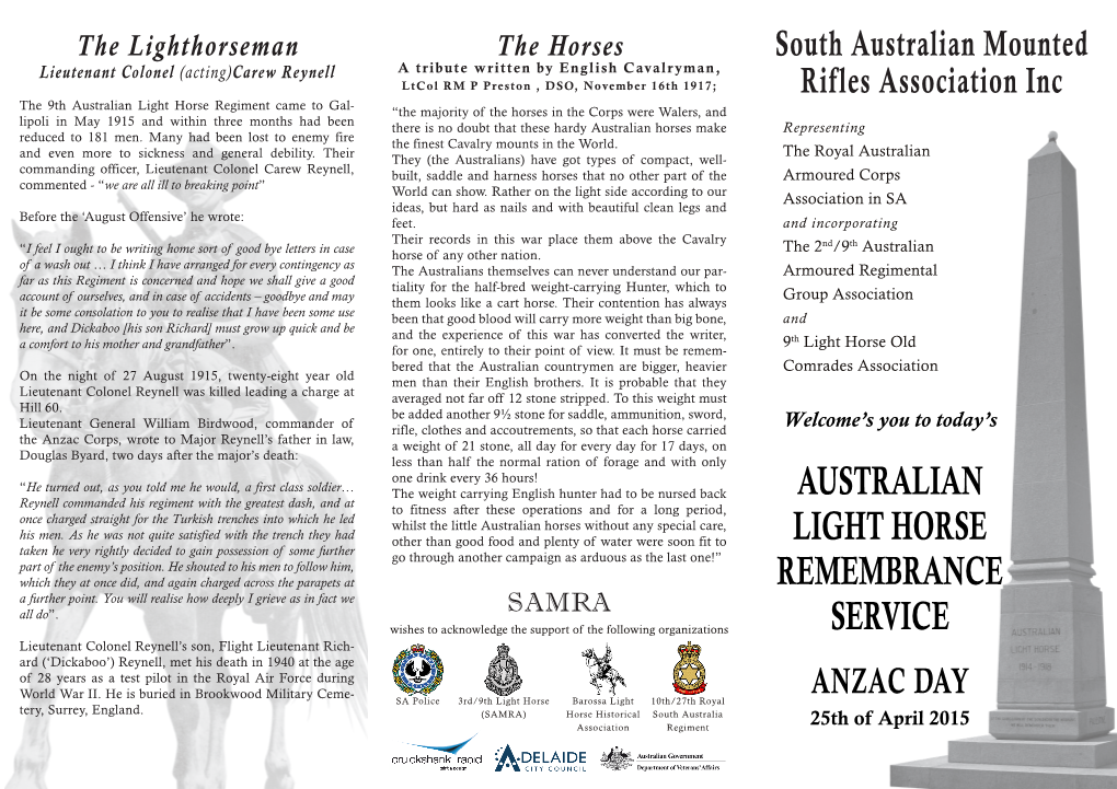 Australian Light Horse Remembrance Service