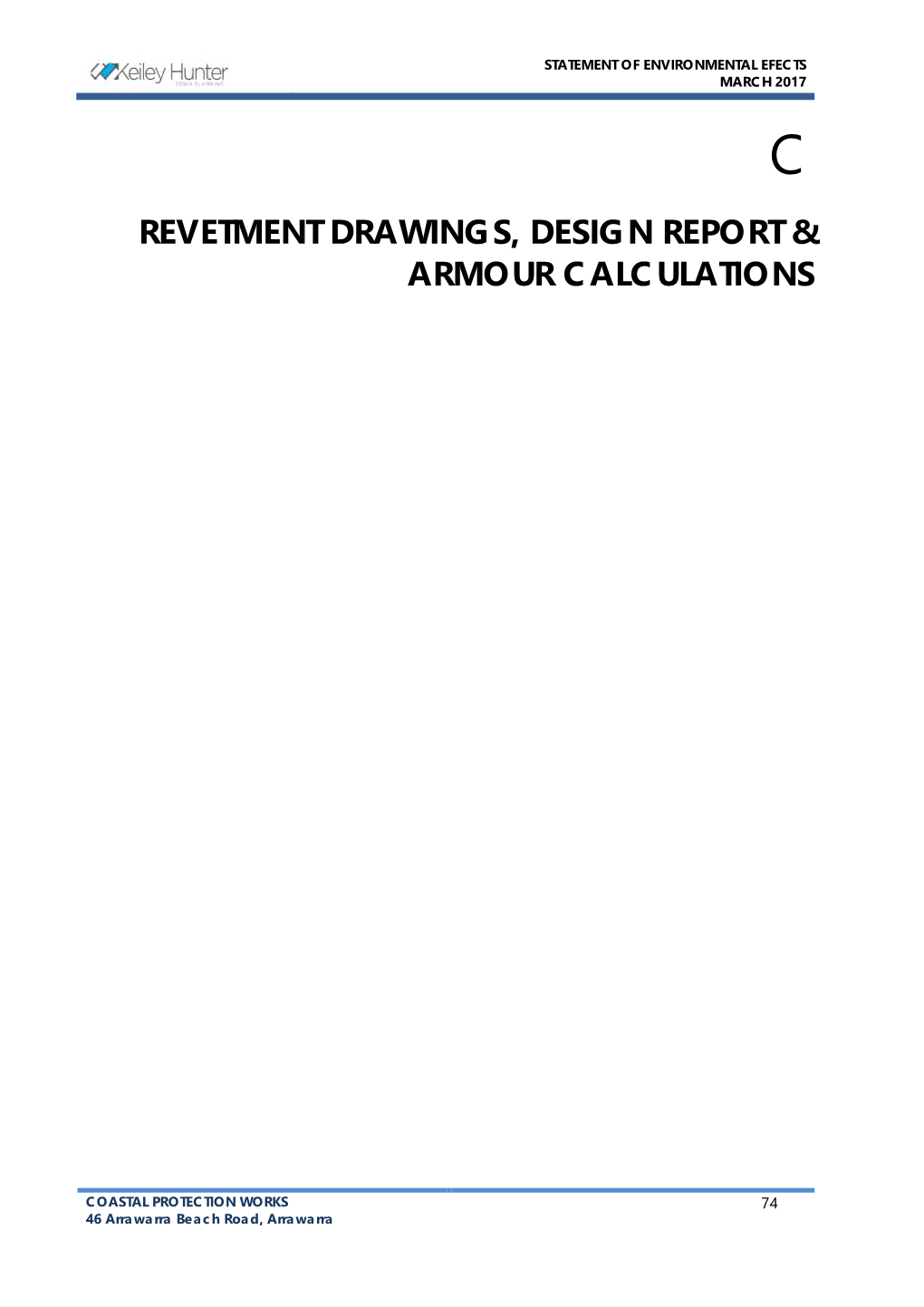 Revetment Drawings, Design Report & Armour