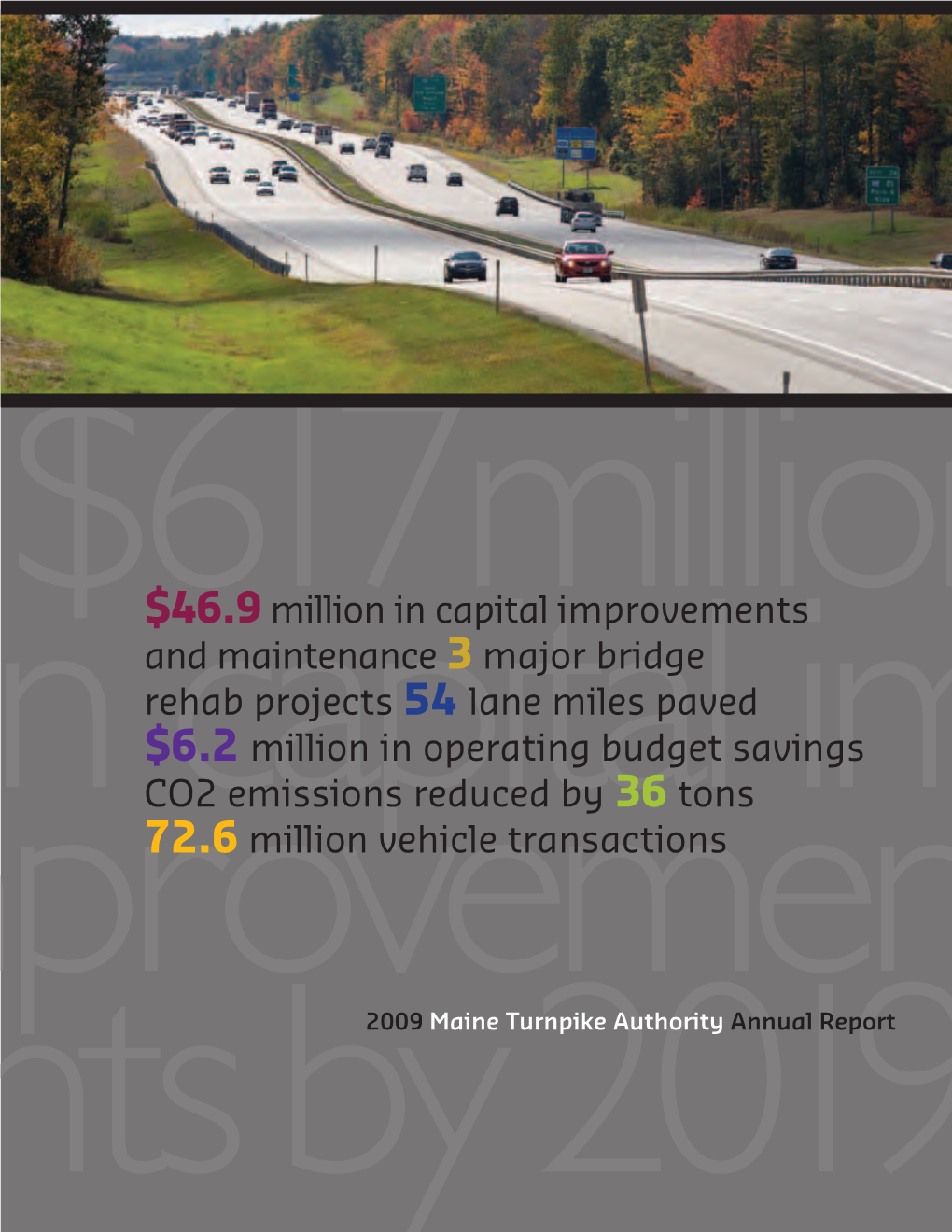 2009 Maine Turnpike Authority Annual Report Nts by 2019 Table of Contents