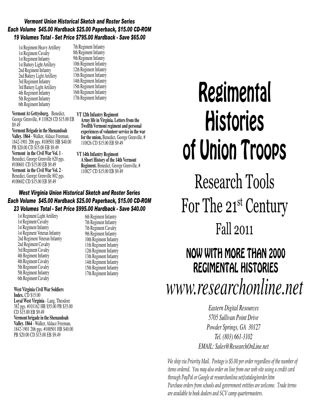 Union Regimental Histories PDF Format