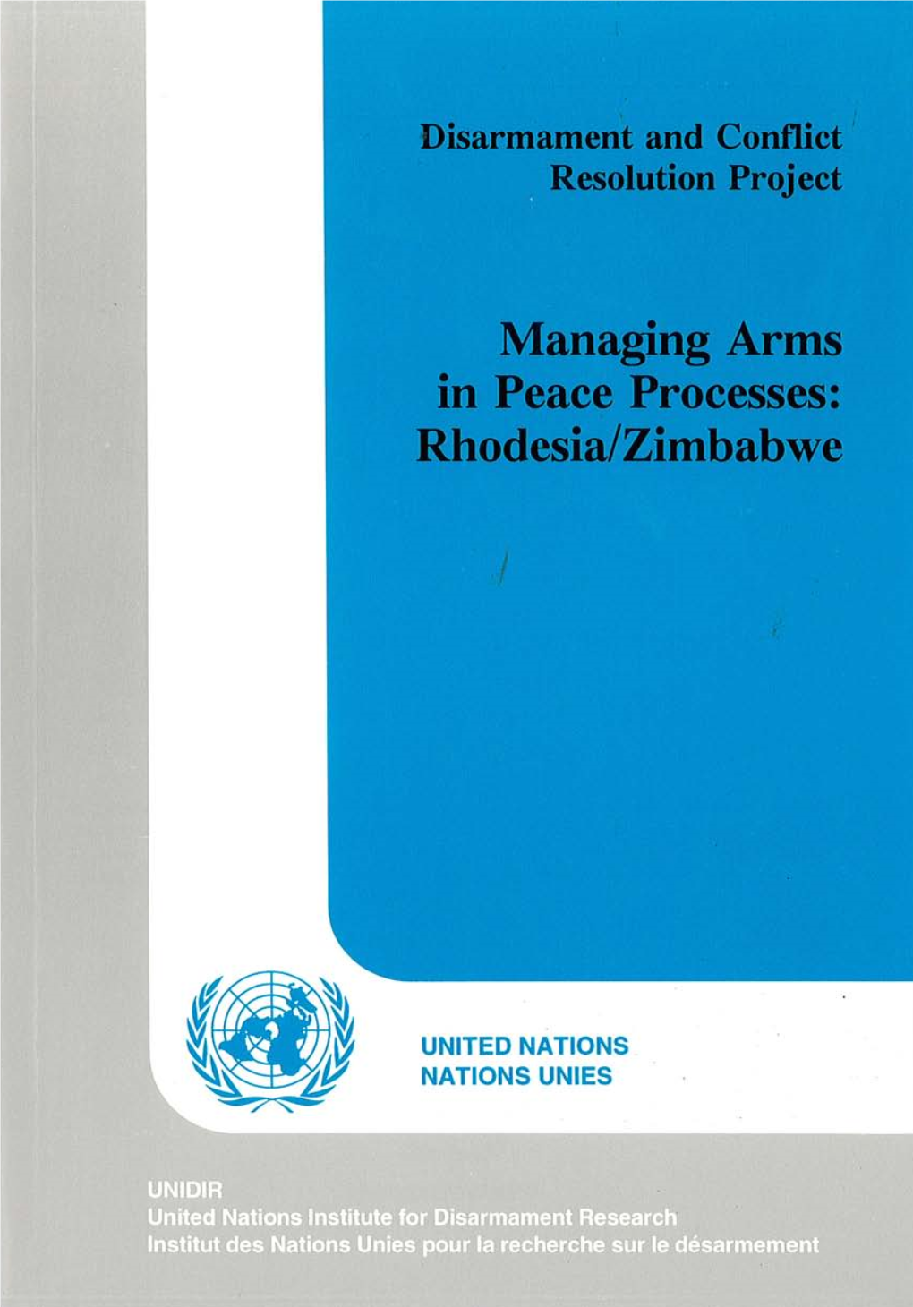 Managing Arms in Peace Processes: Rhodesia/Zimbabwe
