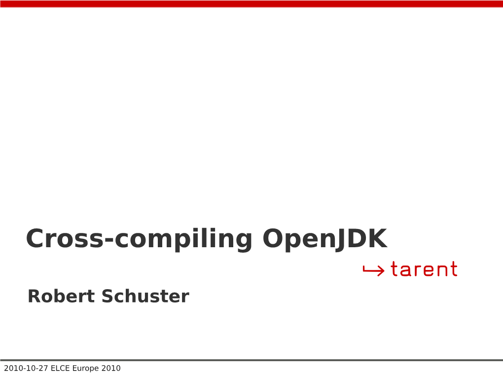 Cross-Compiling Openjdk