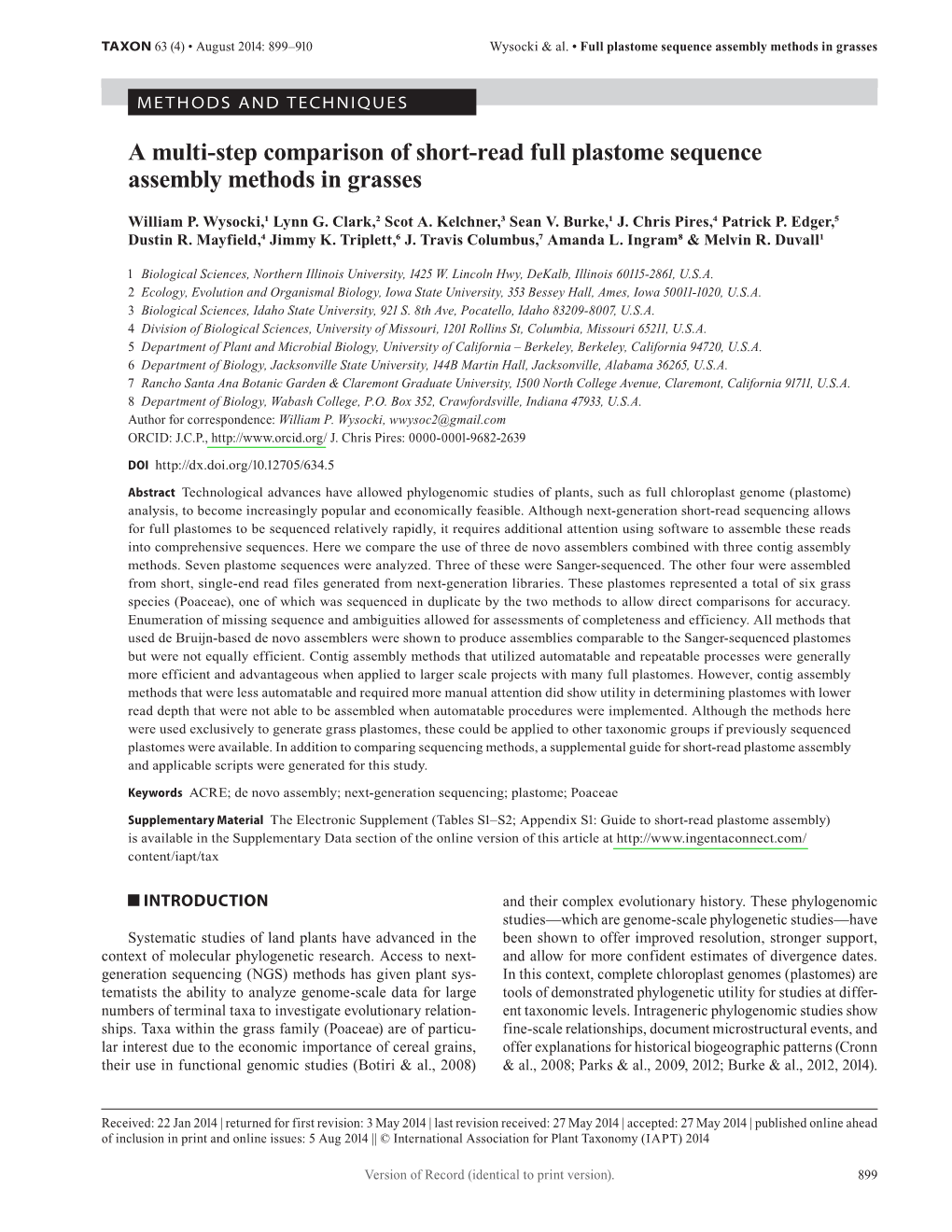 A Multi-Step Comparison of Short-Read Full Plastome Sequence Assembly Methods in Grasses