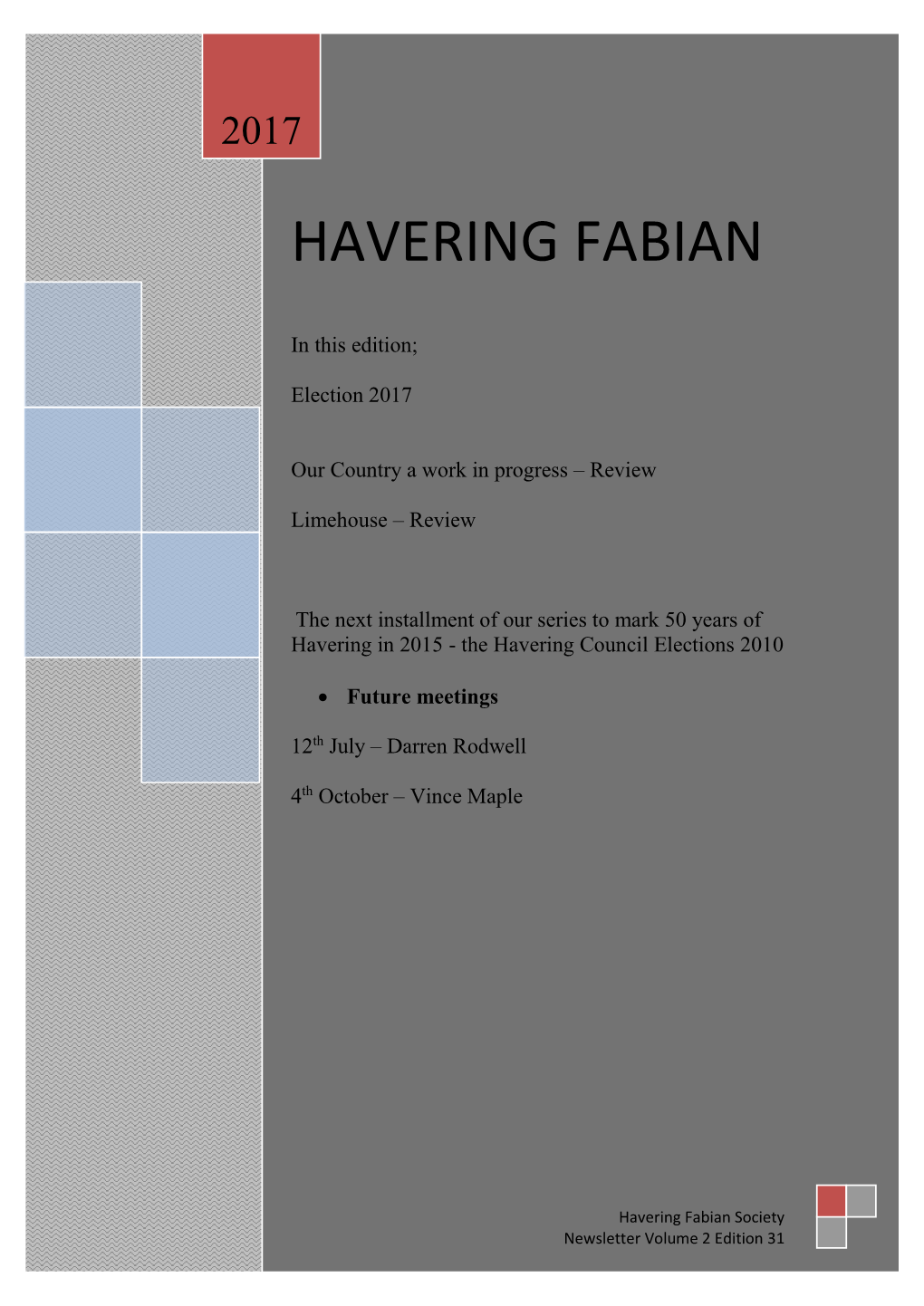 Havweing Fabian Newsletter