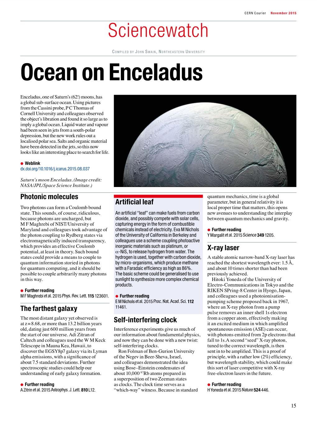 Ocean on Enceladus