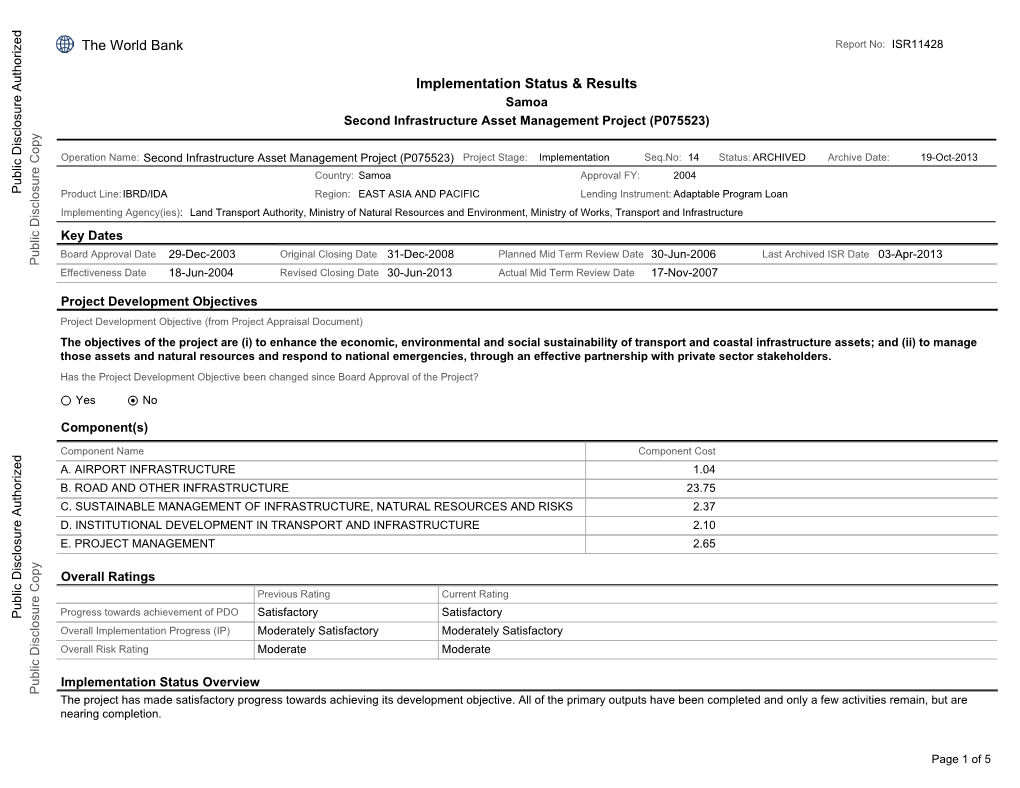 World Bank Document