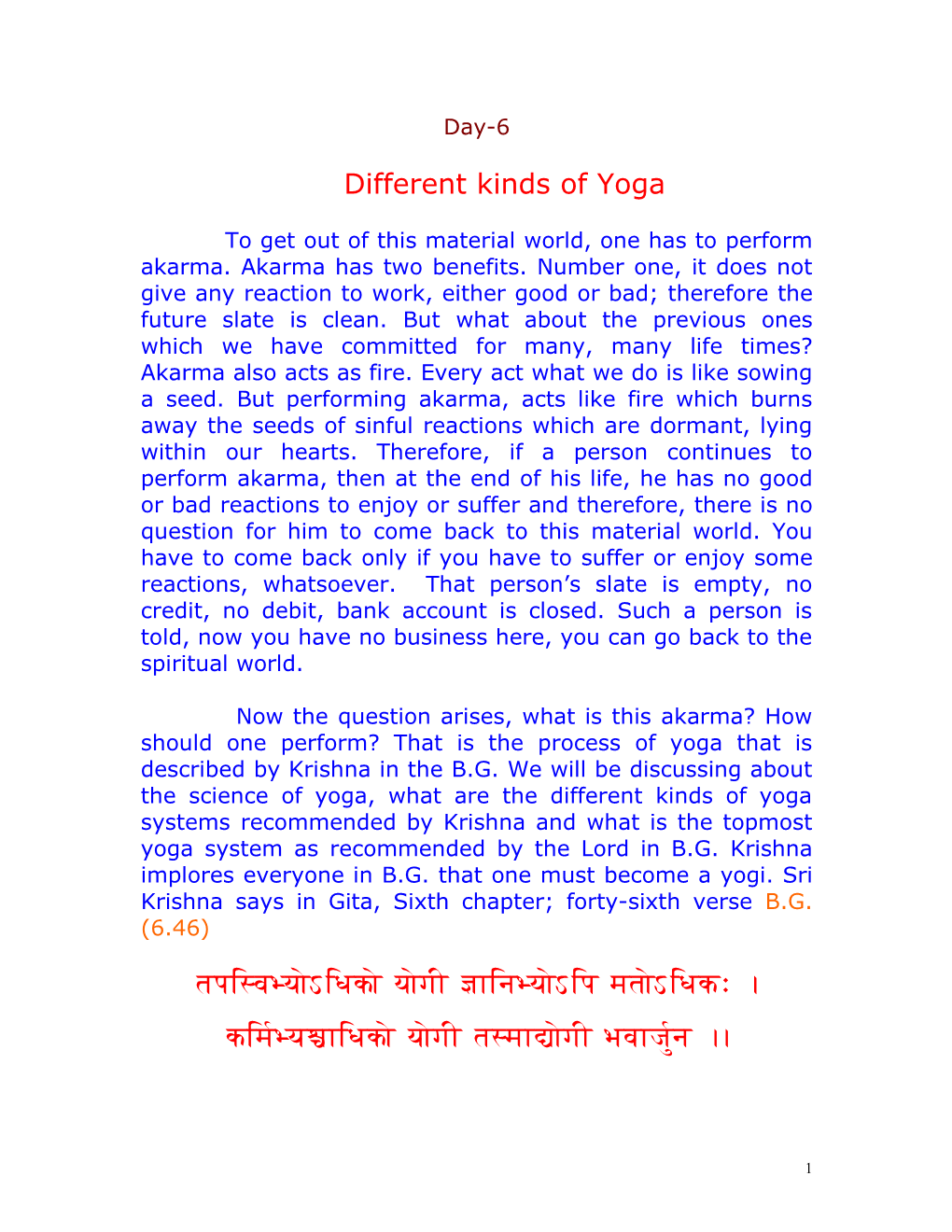 Different Kinds of Yoga T:P:Esv:By