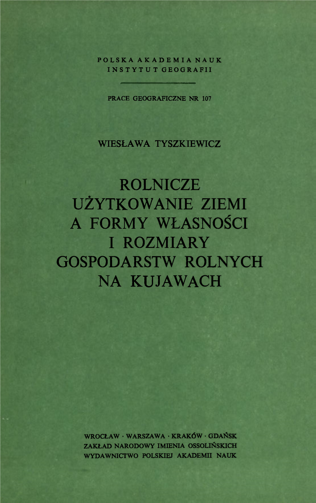 Prace Geograficzne Rolnicze Użytkowanie Ziemi a Formy