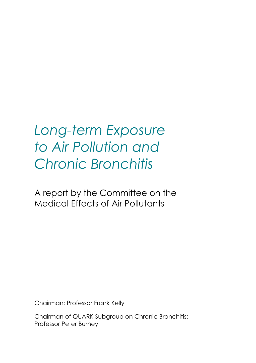 Long-Term Exposure to Air Pollution and Chronic Bronchitis
