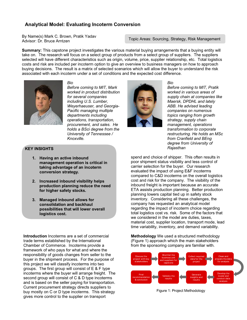 Analytical Model: Evaluating Incoterm Conversion