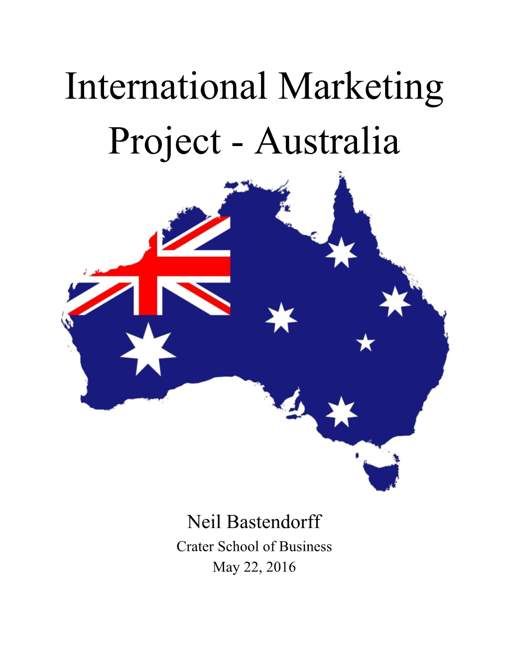 International Marketing Projectанаaustralia