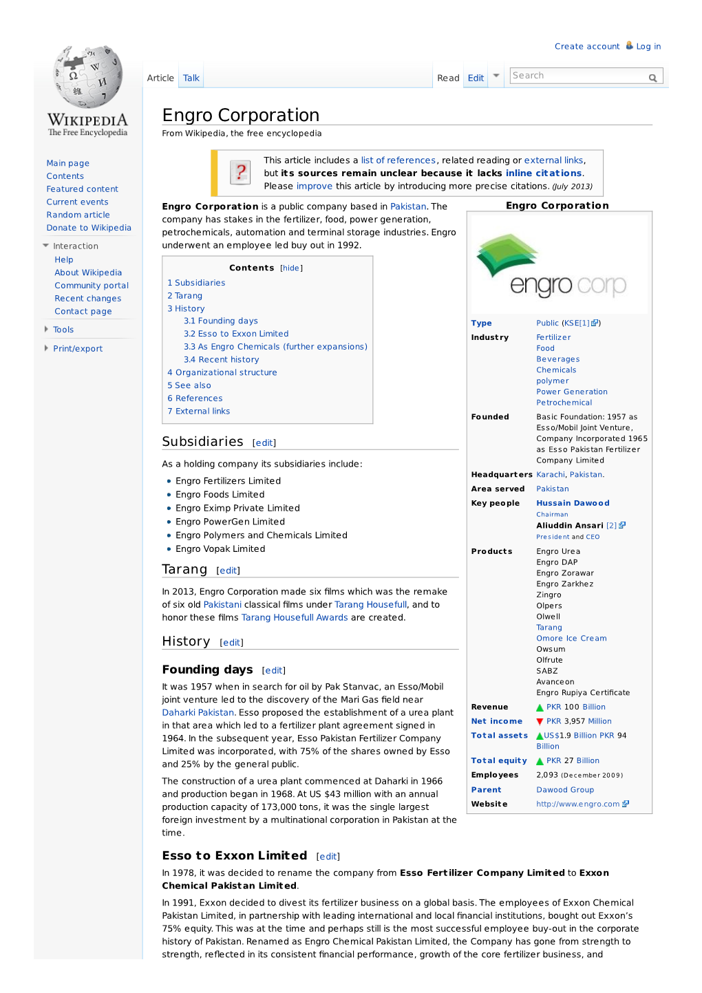 Engro Corporation from Wikipedia, the Free Encyclopedia