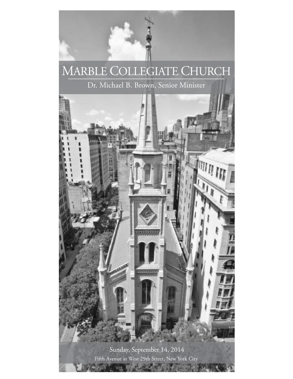MARBLE COLLEGIATE CHURCH Dr