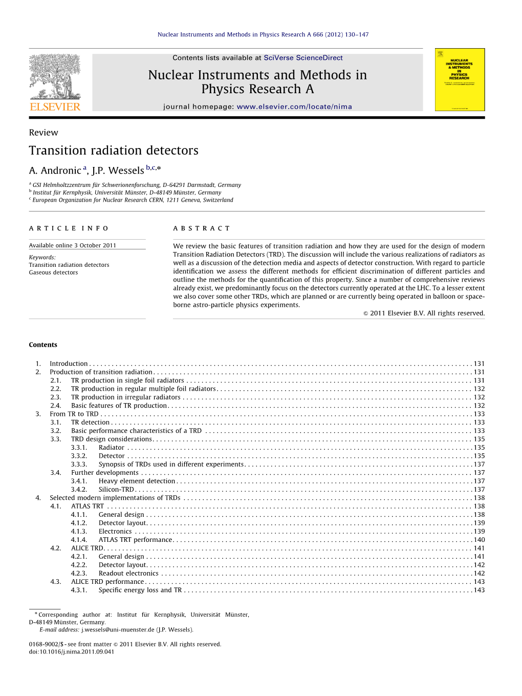 Transition Radiation Detectors