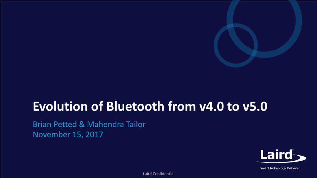 Evolution of Bluetooth from 4.0 To