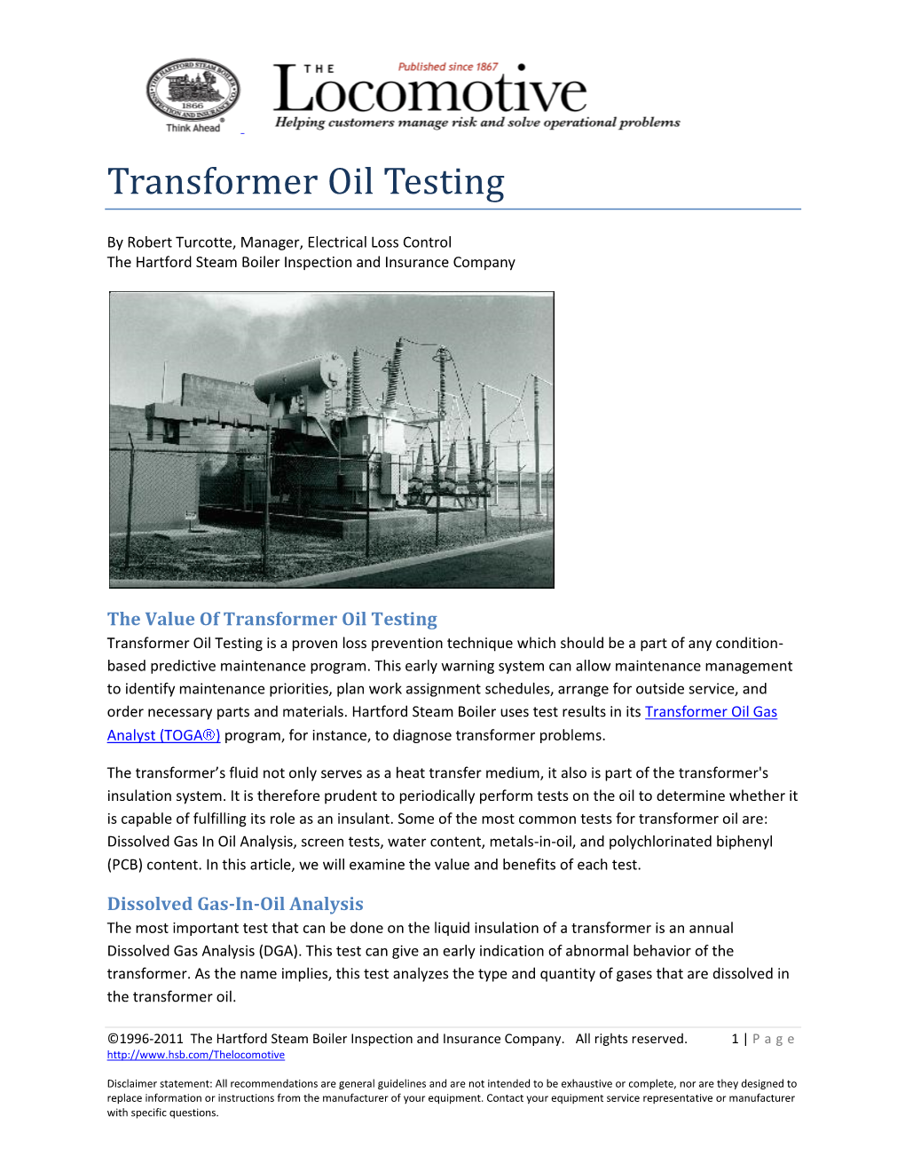 Transformer Oil Testing